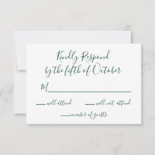 Réponse de mariage avec monogramme et crête dorée 