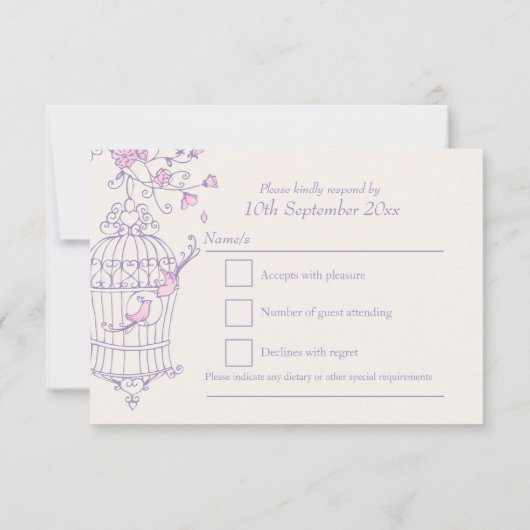 Réponse de mariage avec ouverture de cage à oiseau (Dos)