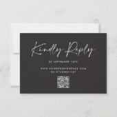 Réponse de mariage avec script minimal moderne et  (Devant)