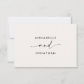 Réponse de mariage avec script minimal moderne et  (Dos)