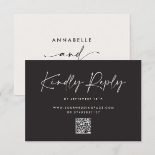 Réponse de mariage avec script minimal moderne et