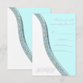 Réponse de mariage bleu sarcelle (Devant / Derrière)