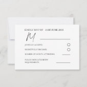 Réponse de mariage Bohème Vert Eucalyptus & Or (Dos)