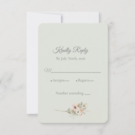Réponse de mariage botanique au sage doux (Devant)