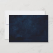 Réponse de mariage botanique florale Navy ardoise (Dos)