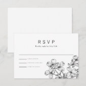 Réponse de mariage Bouquet d'anémone (Devant / Derrière)