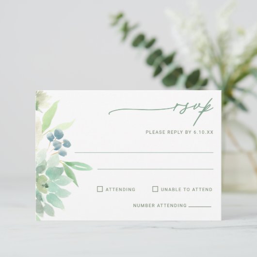 Réponse de mariage cactus succulent aquarelle (Debout devant)