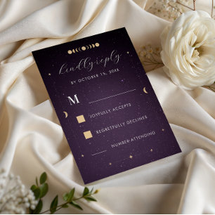 Réponse de Mariage Céleste Violette Galaxie Cosmiq