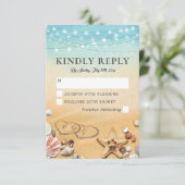 Réponse de mariage coeur de plage tropicale rustiq (Debout devant)