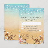 Réponse de mariage coeur de plage tropicale rustiq (Devant / Derrière)