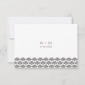 Réponse de mariage Damask Simplicity Noir Rose (Dos)