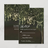 Réponse de mariage d'arbre éclairé moussu rustique (Devant / Derrière)