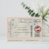 Réponse de mariage de billet de compagnie aérienne (Debout devant)