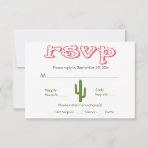 Réponse de mariage de fête de cactus rose et vert