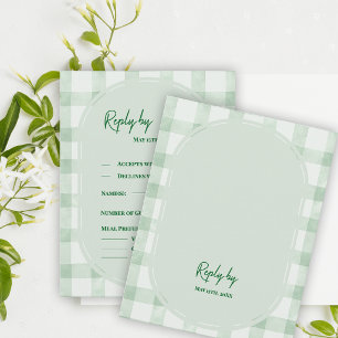 Réponse de mariage de fête de jardin en vichy vert