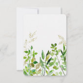 Réponse de mariage de feuilles encadrées de verdur (Dos)