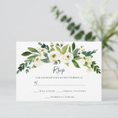 Réponse de mariage de jardin floral blanc moderne (Debout devant)