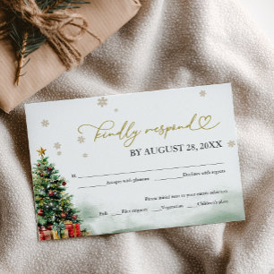 Réponse de mariage de Noël avec options alimentair