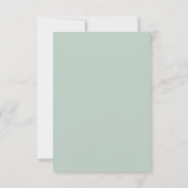 Réponse de Mariage Design Géométrique Vert Moderne (Dos)