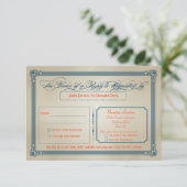 Réponse de mariage DIY Orange, sarcelle et bleu vi (Debout devant)