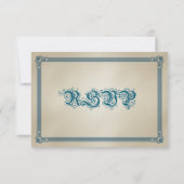 Réponse de mariage DIY Orange, sarcelle et bleu vi (Dos)