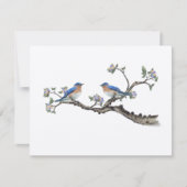 Réponse de mariage d'oiseaux bleus vintage (Devant)