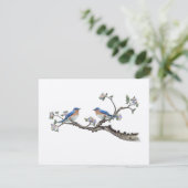 Réponse de mariage d'oiseaux bleus vintage (Debout devant)