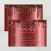 Réponse de mariage Drips Gold Mariage Fille d'honn (Devant / Derrière)