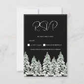 Réponse de mariage élégant dans une forêt de pins (Devant)