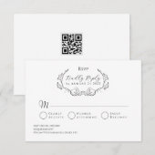 Réponse de mariage élégant minimaliste (Devant / Derrière)