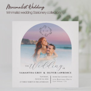 Réponse de mariage élégant minimaliste