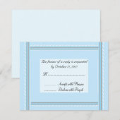 Réponse de mariage élégante bleu doux (Devant / Derrière)
