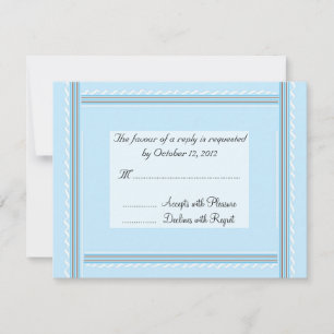 Réponse de mariage élégante bleu doux