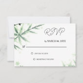 Réponse de mariage élégante classique verte (Devant)