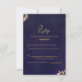 Réponse de mariage élégante en velours navy avec a (Devant)