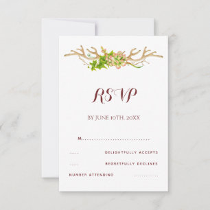 Réponse de mariage élégante et rustique avec bois