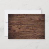 Réponse de mariage en bois rustique dentelle vinta (Dos)