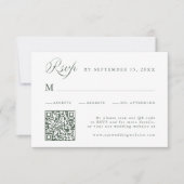 Réponse de mariage en écriture calligraphique chic (Devant)