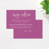 Réponse de mariage en ligne encart blanc script su (Bureau)