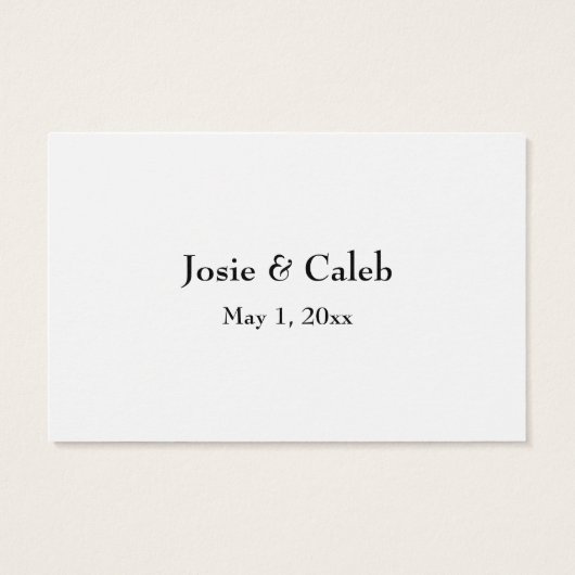 Réponse de mariage en ligne Insert Black Script, B (Dos)