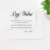 Réponse de mariage en ligne Insert Black Script, B (Bureau)