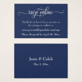 Réponse de mariage en ligne Insert blanc Script &  (Devant & derrière)