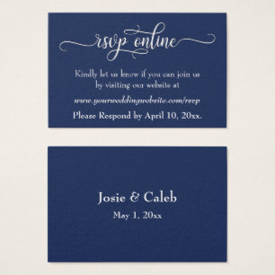 Réponse de mariage en ligne Insert blanc Script &