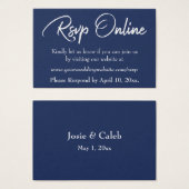 Réponse de mariage en ligne Insert blanc Script &  (Devant & derrière)