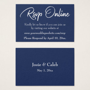 Réponse de mariage en ligne Insert blanc Script &