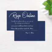 Réponse de mariage en ligne Insert blanc Script &  (Bureau)