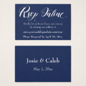 Réponse de mariage en ligne Insert blanc Script &  (Devant & derrière)
