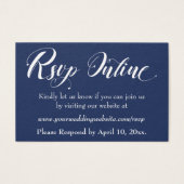 Réponse de mariage en ligne Insert blanc Script &  (Devant)