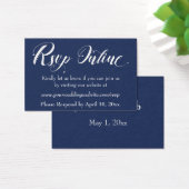 Réponse de mariage en ligne Insert blanc Script &  (Bureau)
