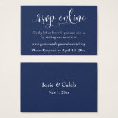 Réponse de mariage en ligne Insert blanc Script & (Devant & derrière)